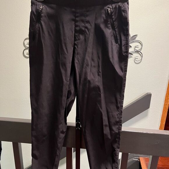 Eddie Bauer Black Elastic Waist Pants Elastic Cuff #DP318 - Picture 5 of 5